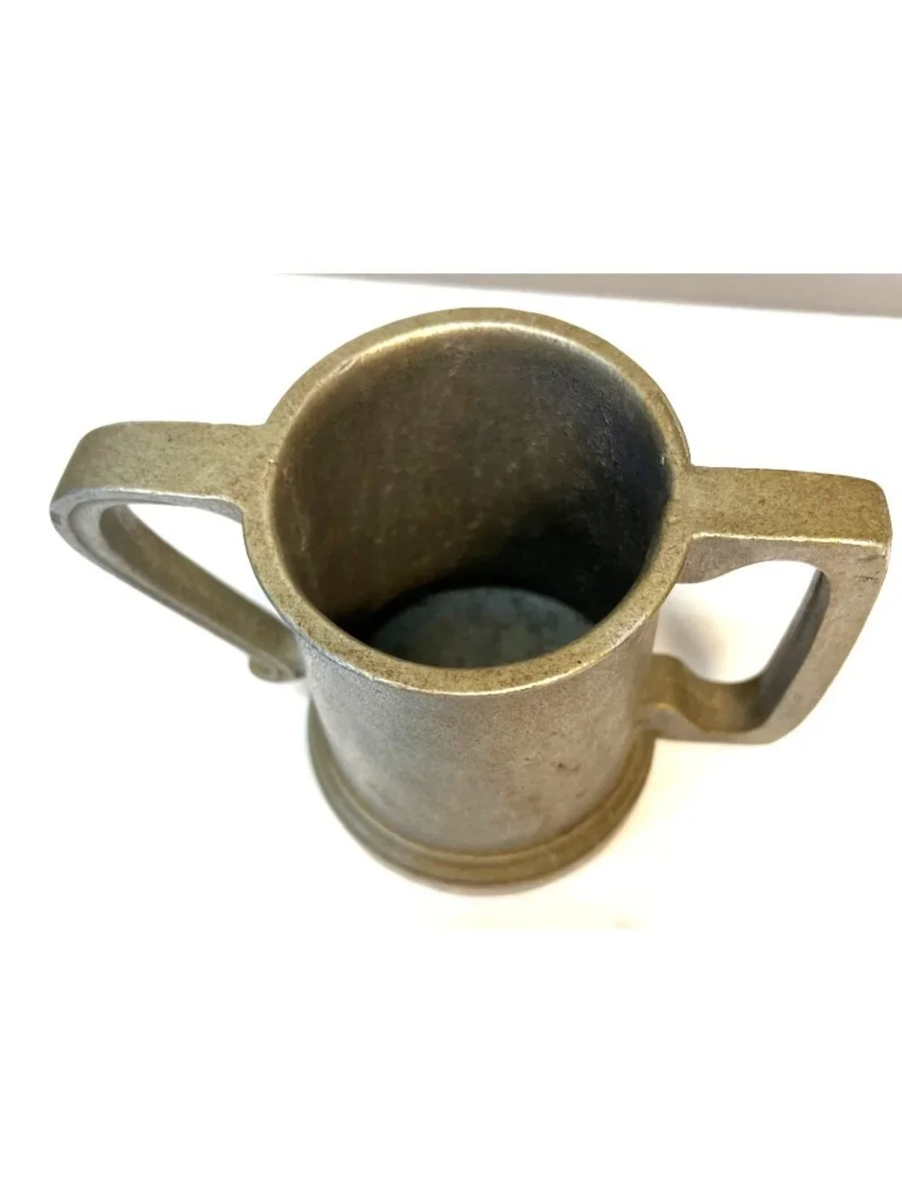 Vintage 70's Wilton Armetale Kissing Mug Double Handle Wedding Planner USA Made